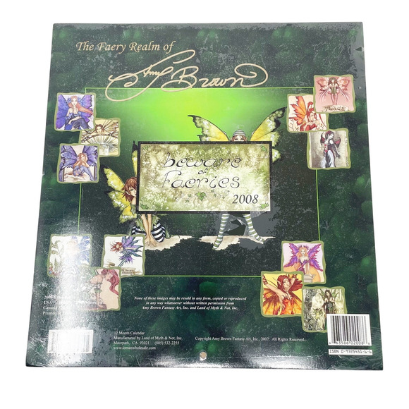 Amy Brown "Faeries" 2008 Fantasy Fairy Art Print Calendar SEALED New Mythical - Picture 3 of 4